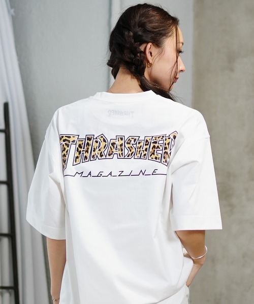 THRASHER(スラッシャー)の「【ムラサキスポーツ限定】THRASHER/スラッシャー 水陸両用 オーバーサイズ 半袖ラッシュガード/Tシャツ TC-004(Tシャツ/カットソー・レディース・ホワイト/ブラック・XL/L/M)」の2枚目の写真