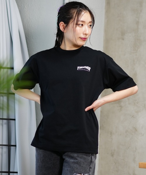 THRASHER(スラッシャー)の「【ムラサキスポーツ限定】THRASHER/スラッシャー 水陸両用 オーバーサイズ 半袖ラッシュガード/Tシャツ TC-004(Tシャツ/カットソー・レディース・ホワイト/ブラック・XL/L/M)」の11枚目の写真