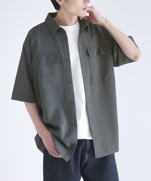 n'OrLABEL（ノアールレーベル）の「【セットアップ対応】『ベーシックレギュラーカラーシャツ』（シャツ/ブラウス・メンズ・チャコール/ブラック・L/M）」の2枚目の写真