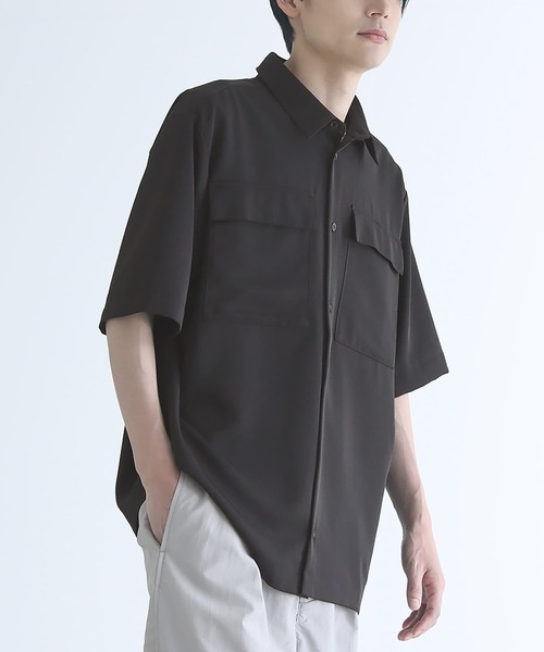 n'OrLABEL（ノアールレーベル）の「【セットアップ対応】『ベーシックレギュラーカラーシャツ』（シャツ/ブラウス・メンズ・チャコール/ブラック・L/M）」の4枚目の写真