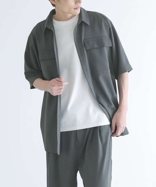 n'OrLABEL（ノアールレーベル）の「【セットアップ対応】『ベーシックレギュラーカラーシャツ』（シャツ/ブラウス・メンズ・チャコール/ブラック・L/M）」の7枚目の写真