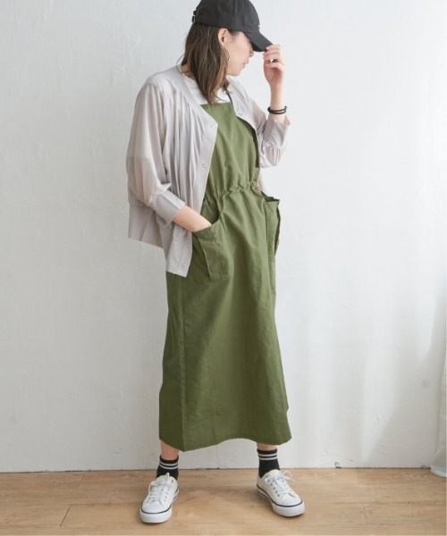 LBC（エルビーシー）の「ナイロンワークジャンスカ（ワンピース・レディース・ダークオリーブ/ブラック・M）」の13枚目の写真