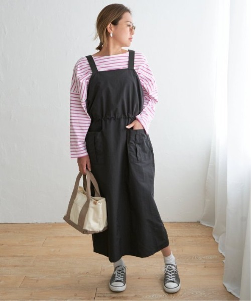 LBC（エルビーシー）の「ナイロンワークジャンスカ（ワンピース・レディース・ダークオリーブ/ブラック・M）」の12枚目の写真