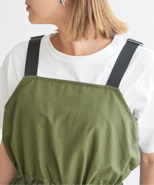 LBC（エルビーシー）の「ナイロンワークジャンスカ（ワンピース・レディース・ダークオリーブ/ブラック・M）」の7枚目の写真