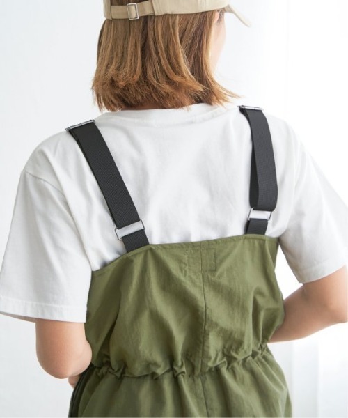 LBC（エルビーシー）の「ナイロンワークジャンスカ（ワンピース・レディース・ダークオリーブ/ブラック・M）」の4枚目の写真