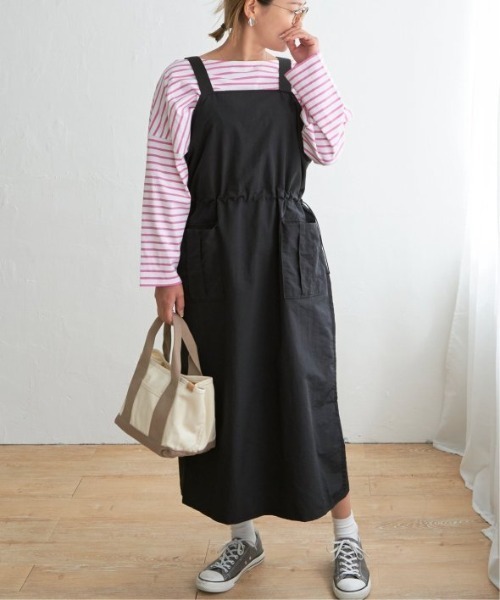 LBC（エルビーシー）の「ナイロンワークジャンスカ（ワンピース・レディース・ダークオリーブ/ブラック・M）」の16枚目の写真