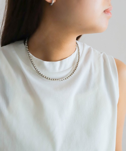 rapiecage（ラピエサージュ）の「メタルボールチョーカー（ネックレス・レディース・シルバー・FREE）」の6枚目の写真