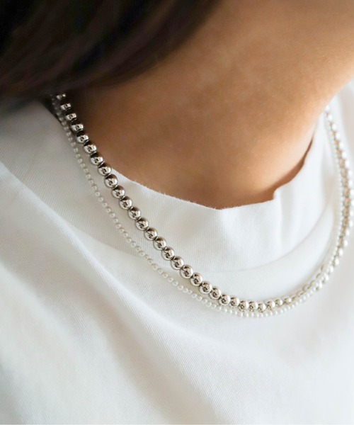 rapiecage（ラピエサージュ）の「メタルボールチョーカー（ネックレス・レディース・シルバー・FREE）」の5枚目の写真