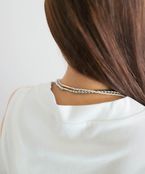 rapiecage（ラピエサージュ）の「メタルボールチョーカー（ネックレス・レディース・シルバー・FREE）」の3枚目の写真