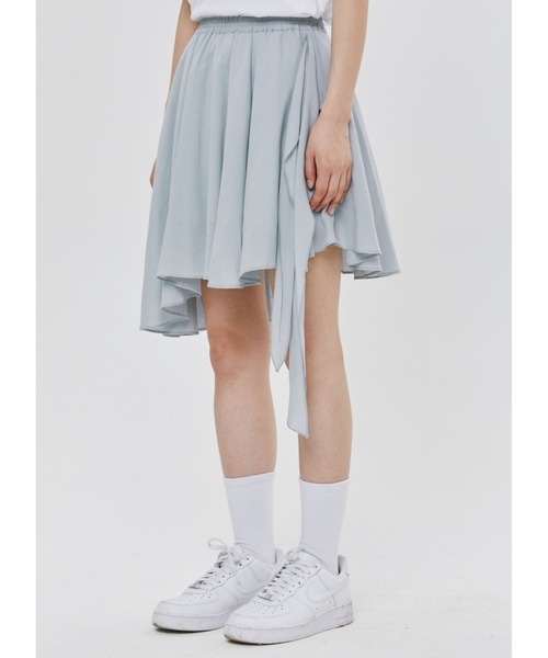 ROMANTIC CROWN(ロマンティッククラウン)の「A'GEM/9 × .kom 『ROMANTIC CROWN/ロマンティック クラウン』 RIBBON FLARE SKIRT/リボンフレアスカート(スカート・レディース・アイボリー/ブラック/グリーン・M)」の5枚目の写真