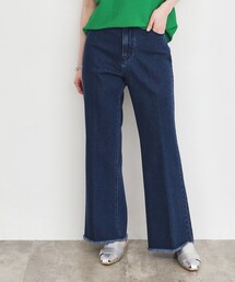 ◆【美脚/環境に優しい】レスウォーターフレアデニム/洗濯機OK