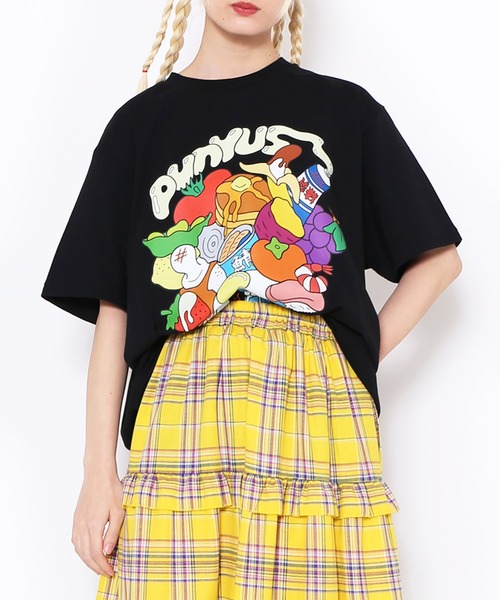 PUNYUS(プニュズ)の「10th いただきマウスTシャツ(Tシャツ/カットソー・レディース・サックスブルー/ブラック/ホワイト・1/2/3/4)」の21枚目の写真