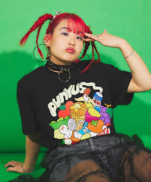 PUNYUS(プニュズ)の「10th いただきマウスTシャツ(Tシャツ/カットソー・レディース・サックスブルー/ブラック/ホワイト・1/2/3/4)」の7枚目の写真