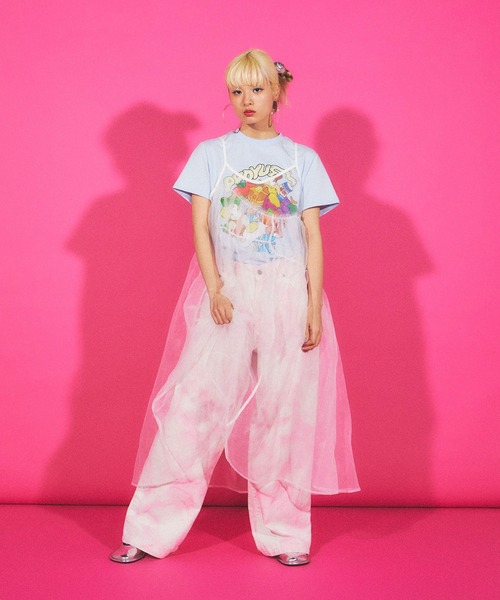 PUNYUS(プニュズ)の「10th いただきマウスTシャツ(Tシャツ/カットソー・レディース・サックスブルー/ブラック/ホワイト・1/2/3/4)」の8枚目の写真