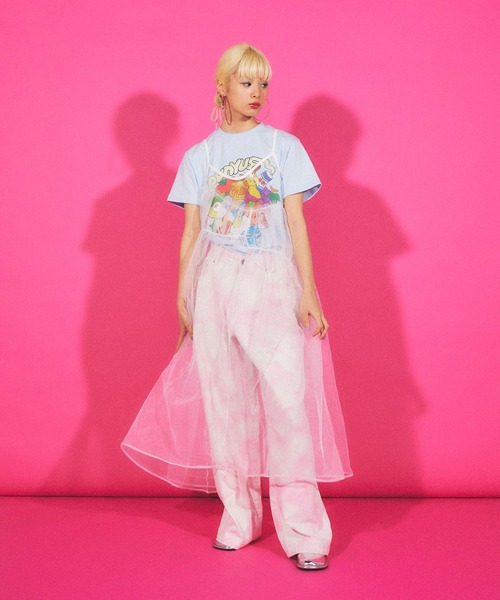 PUNYUS(プニュズ)の「10th いただきマウスTシャツ(Tシャツ/カットソー・レディース・サックスブルー/ブラック/ホワイト・1/2/3/4)」の9枚目の写真