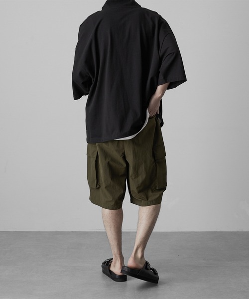 RUUBON（ルーボン）の「【RUUBON】water repellent half cargo pants / 撥水ハーフカーゴパンツ（カーゴパンツ・メンズ・カーキ/ブラック・L/M/S）」の5枚目の写真