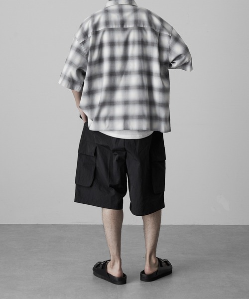 RUUBON（ルーボン）の「【RUUBON】water repellent half cargo pants / 撥水ハーフカーゴパンツ（カーゴパンツ・メンズ・カーキ/ブラック・L/M/S）」の9枚目の写真