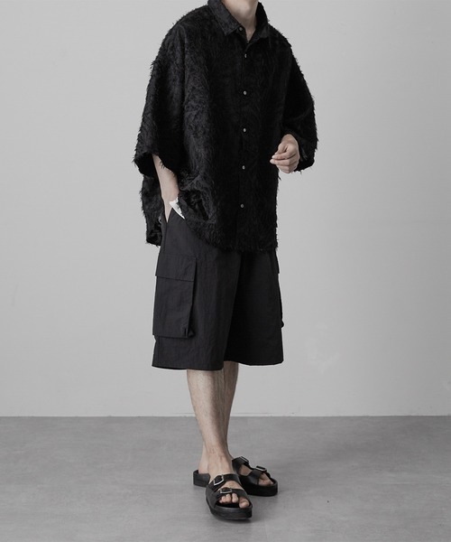 RUUBON（ルーボン）の「【RUUBON】water repellent half cargo pants / 撥水ハーフカーゴパンツ（カーゴパンツ・メンズ・カーキ/ブラック・L/M/S）」の10枚目の写真