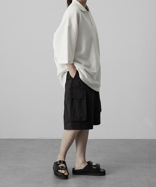 RUUBON（ルーボン）の「【RUUBON】water repellent half cargo pants / 撥水ハーフカーゴパンツ（カーゴパンツ・メンズ・カーキ/ブラック・L/M/S）」の14枚目の写真