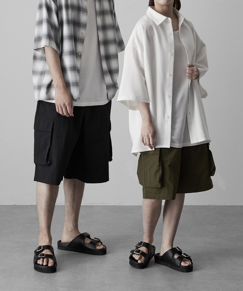 RUUBON（ルーボン）の「【RUUBON】water repellent half cargo pants / 撥水ハーフカーゴパンツ（カーゴパンツ・メンズ・カーキ/ブラック・L/M/S）」の18枚目の写真