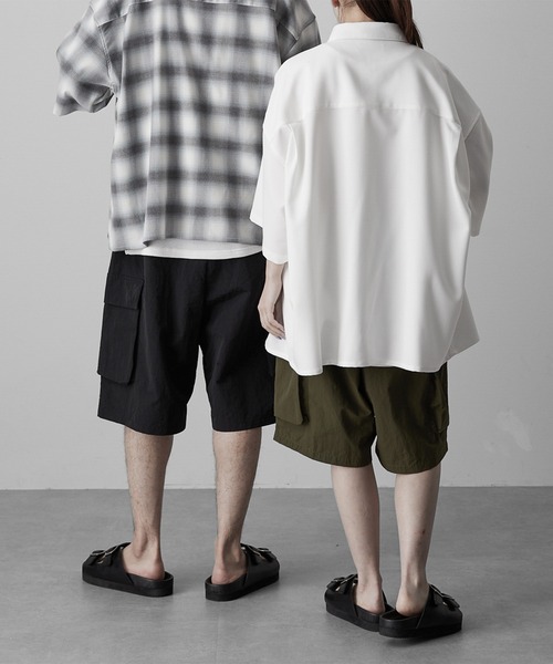 RUUBON（ルーボン）の「【RUUBON】water repellent half cargo pants / 撥水ハーフカーゴパンツ（カーゴパンツ・メンズ・カーキ/ブラック・L/M/S）」の19枚目の写真