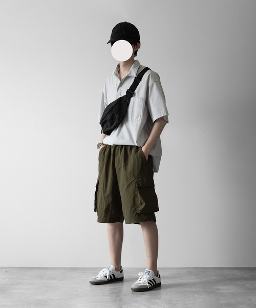 RUUBON（ルーボン）の「【RUUBON】water repellent half cargo pants / 撥水ハーフカーゴパンツ（カーゴパンツ・メンズ・カーキ/ブラック・L/M/S）」の22枚目の写真