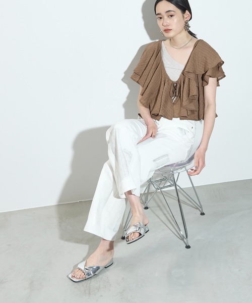 THE YOn（ザヨン）の「ノットフラットサンダル（サンダル・レディース・ブラック/アイボリー/シルバー/ゴールド・36/38/37）」の12枚目の写真