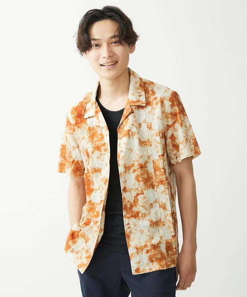 MK MICHEL KLEIN HOMME (エムケーミッシェルクランオム)の「ミストフラワーシャツ(シャツ/ブラウス・メンズ・オレンジ/ミント/ネイビー・48/46)」の6枚目の写真