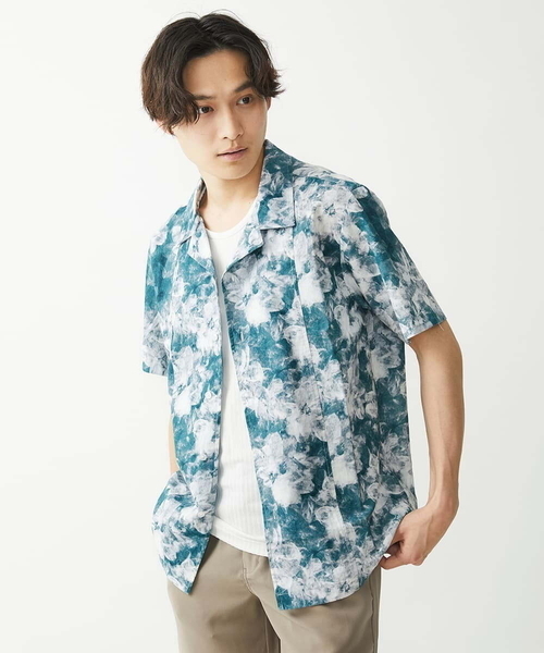 MK MICHEL KLEIN HOMME (エムケーミッシェルクランオム)の「ミストフラワーシャツ(シャツ/ブラウス・メンズ・オレンジ/ミント/ネイビー・48/46)」の7枚目の写真