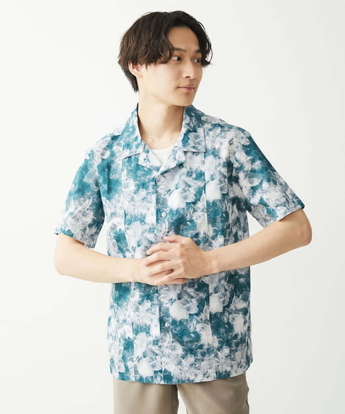 MK MICHEL KLEIN HOMME (エムケーミッシェルクランオム)の「ミストフラワーシャツ(シャツ/ブラウス・メンズ・オレンジ/ミント/ネイビー・48/46)」の9枚目の写真