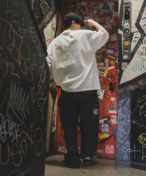 kutir（クティール）の「7ポケットペインターワイドデニム（デニムパンツ・メンズ・グレー/ブラック/カーキ/インディゴブルー・SMALL/MEDIUM/LARGE）」の16枚目の写真