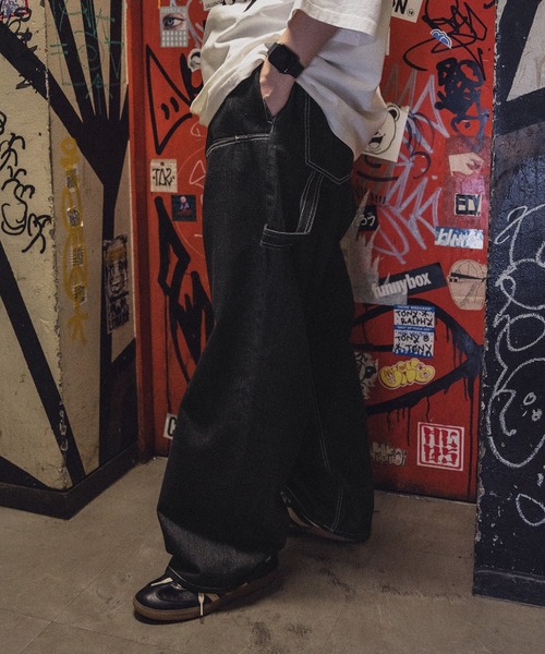 kutir（クティール）の「7ポケットペインターワイドデニム（デニムパンツ・メンズ・グレー/ブラック/カーキ/インディゴブルー・SMALL/MEDIUM/LARGE）」の8枚目の写真