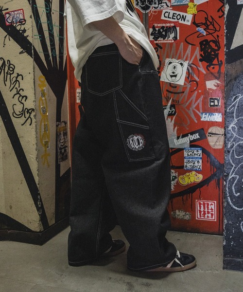 kutir（クティール）の「7ポケットペインターワイドデニム（デニムパンツ・メンズ・グレー/ブラック/カーキ/インディゴブルー・SMALL/MEDIUM/LARGE）」の11枚目の写真