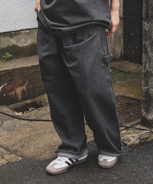 kutir（クティール）の「7ポケットペインターワイドデニム（デニムパンツ・メンズ・グレー/ブラック/カーキ/インディゴブルー・SMALL/MEDIUM/LARGE）」の17枚目の写真