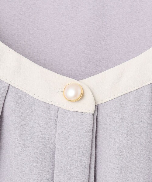 ANY SIS（エニィスィス）の「【洗える】2WAYバイカラーフレア ブラウス（シャツ/ブラウス・レディース・ネイビー系/アイボリー系/ライラック系・2）」の14枚目の写真