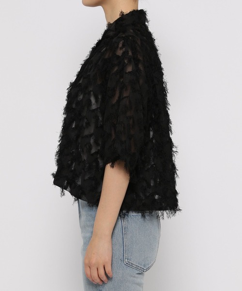 LOWRYS FARM（ローリーズファーム）の「フェザーショートシャツＳＳ　110205（シャツ/ブラウス・レディース・ブルー/アイボリー/ブラック・FREE）」の14枚目の写真