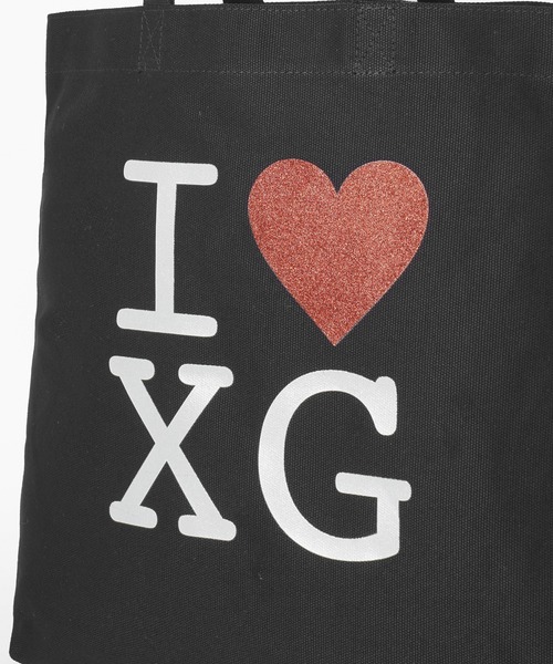 X-girl（エックスガール）の「I LOVE XG LOGO CANVAS TOTE BAG（トートバッグ・レディース・オフホワイト/ブラック・ONE SIZE）」の13枚目の写真
