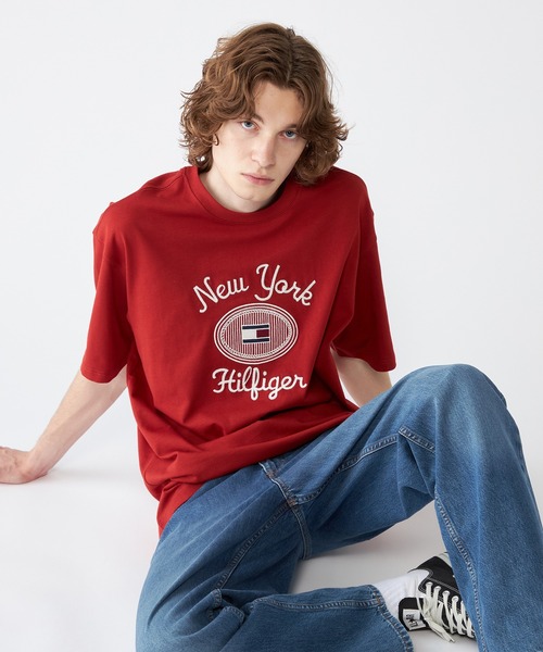 TOMMY HILFIGER(トミーヒルフィガー)の「ニューヨーククレストTシャツ(Tシャツ/カットソー・メンズ・レッド/ホワイト・X-LARGE/MEDIUM/SMALL/LARGE)」の5枚目の写真