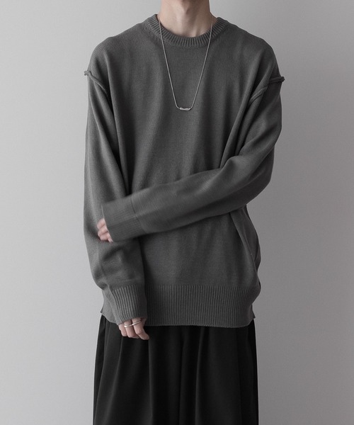 remer(リメール)の「loose un-classic volume knit / ルーズアンクラシックボリュームニット(ニット/セーター・メンズ・モカ/ブラウン/グレー/チャコールグレー/アイボリー/ブラック/ブルーグレー・X-SMALL/SMALL/MEDIUM/LARGE)」の5枚目の写真