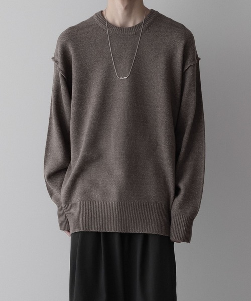 remer(リメール)の「loose un-classic volume knit / ルーズアンクラシックボリュームニット(ニット/セーター・メンズ・モカ/ブラウン/グレー/チャコールグレー/アイボリー/ブラック/ブルーグレー・X-SMALL/SMALL/MEDIUM/LARGE)」の7枚目の写真