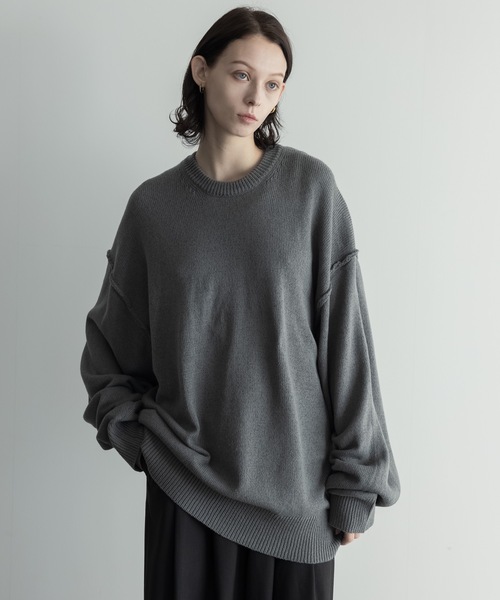 remer(リメール)の「loose un-classic volume knit / ルーズアンクラシックボリュームニット(ニット/セーター・メンズ・モカ/ブラウン/グレー/チャコールグレー/アイボリー/ブラック/ブルーグレー・X-SMALL/SMALL/MEDIUM/LARGE)」の10枚目の写真
