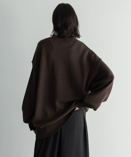 remer(リメール)の「loose un-classic volume knit / ルーズアンクラシックボリュームニット(ニット/セーター・メンズ・モカ/ブラウン/グレー/チャコールグレー/アイボリー/ブラック/ブルーグレー・X-SMALL/SMALL/MEDIUM/LARGE)」の9枚目の写真