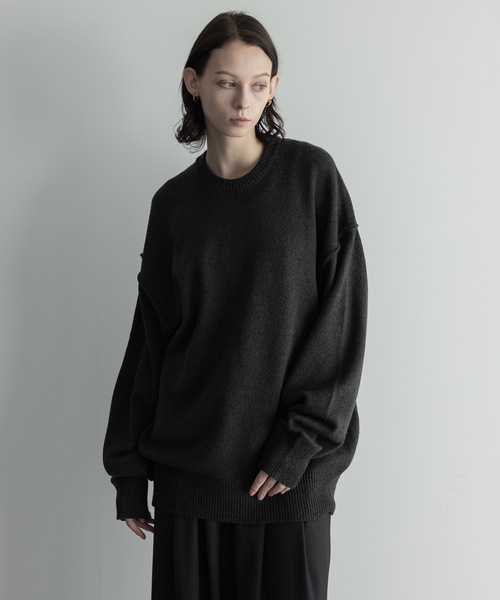 remer(リメール)の「loose un-classic volume knit / ルーズアンクラシックボリュームニット(ニット/セーター・メンズ・モカ/ブラウン/グレー/チャコールグレー/アイボリー/ブラック/ブルーグレー・X-SMALL/SMALL/MEDIUM/LARGE)」の15枚目の写真