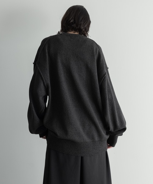 remer(リメール)の「loose un-classic volume knit / ルーズアンクラシックボリュームニット(ニット/セーター・メンズ・モカ/ブラウン/グレー/チャコールグレー/アイボリー/ブラック/ブルーグレー・X-SMALL/SMALL/MEDIUM/LARGE)」の16枚目の写真