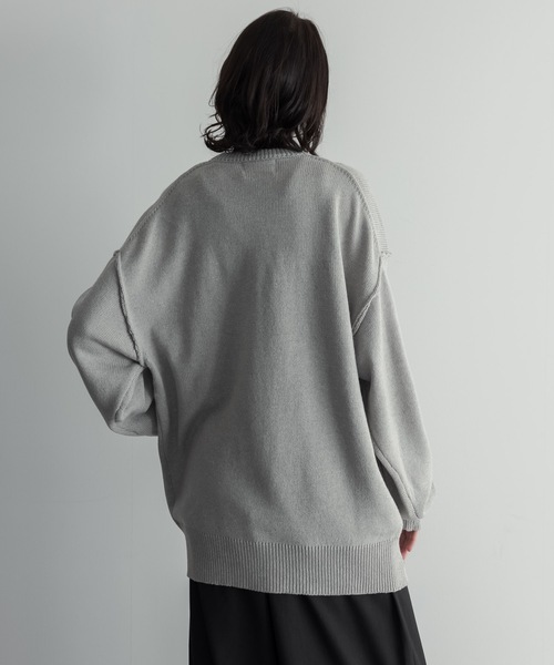 remer(リメール)の「loose un-classic volume knit / ルーズアンクラシックボリュームニット(ニット/セーター・メンズ・モカ/ブラウン/グレー/チャコールグレー/アイボリー/ブラック/ブルーグレー・X-SMALL/SMALL/MEDIUM/LARGE)」の21枚目の写真