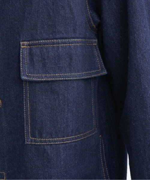Quiksilver(クイックシルバー)の「QS DENIM JACKET/クイックシルバーデニムブルゾン(ブルゾン・メンズ・インディゴブルー/ミント・MEDIUM/X-LARGE/LARGE)」の7枚目の写真
