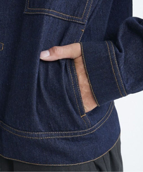 Quiksilver(クイックシルバー)の「QS DENIM JACKET/クイックシルバーデニムブルゾン(ブルゾン・メンズ・インディゴブルー/ミント・MEDIUM/X-LARGE/LARGE)」の9枚目の写真