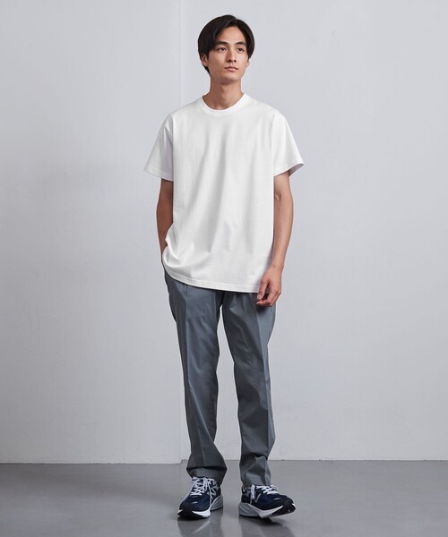 UNITED ARROWS（ユナイテッドアローズ）の「【別注】＜VIBTEX＞クルーネック Tシャツ-抗菌・防臭-（Tシャツ/カットソー・メンズ・ホワイト/ブラック/ダークグレー・S/M/L）」の10枚目の写真