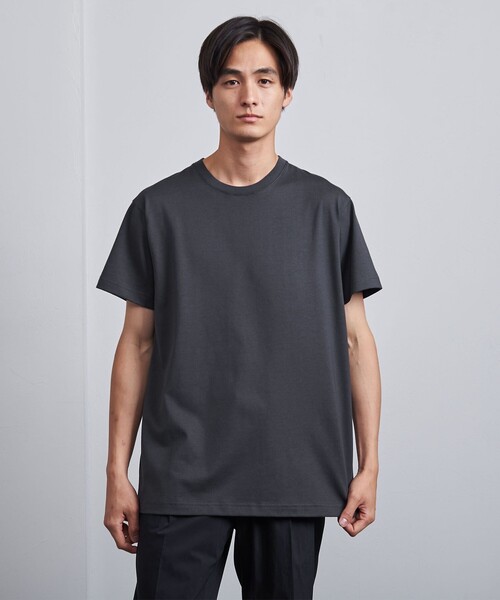 UNITED ARROWS（ユナイテッドアローズ）の「【別注】＜VIBTEX＞クルーネック Tシャツ-抗菌・防臭-（Tシャツ/カットソー・メンズ・ホワイト/ブラック/ダークグレー・S/M/L）」の9枚目の写真