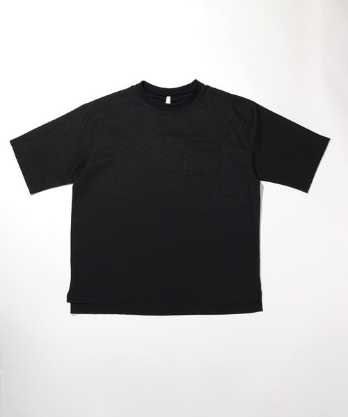 The unormwind（ザアンノームワインド）の「Buyer's Select /リネンライクPEクルーネック半袖プルオーバーTシャツ（Tシャツ/カットソー・メンズ・ブラック/グレイッシュベージュ/チャコール・M/L/XL）」の2枚目の写真